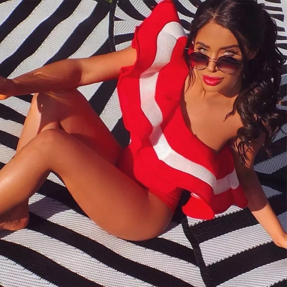 🎀All sizes🎀Sexy off shoulder onepiece bodysuit - Picture 3 of 8